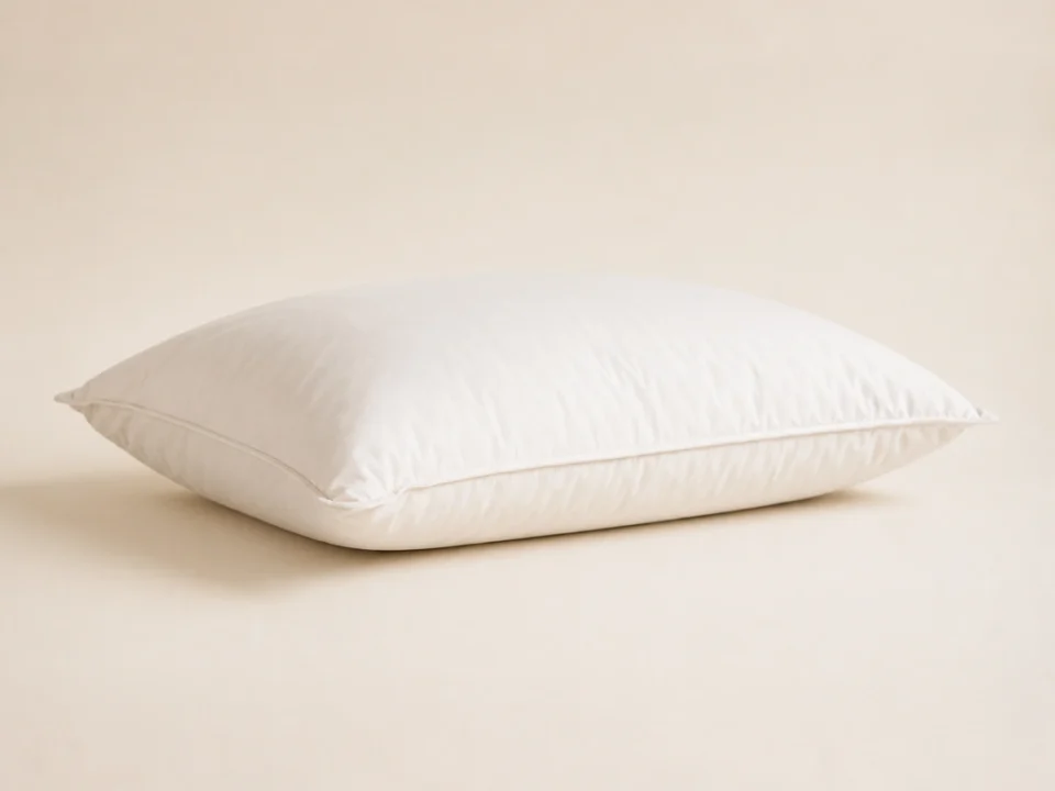 Cloud Nine Pillow shown from the side with its full structured loft visible.